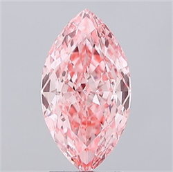 Picture of Lab Grown Diamond 2.55 Carats, Marquise with  Cut, Fancy Vivid Pink Color, VS1 Clarity and Certified by IGI