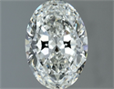 Natural Diamond 1.00 Carats, Oval with  Cut, H Color, VS2 Clarity and Certified by IGI