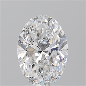 Picture of Natural Diamond 1.53 Carats, Oval with  Cut, D Color, SI2 Clarity and Certified by GIA