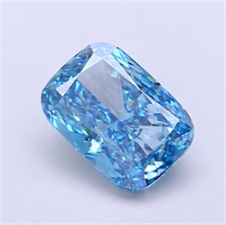 Picture of Lab Grown Diamond 1.68 Carats, CUSHION MODIFIED with  Cut, Fancy Vivid Blue Color, VS1 Clarity and Certified by IGI