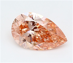 Picture of Lab Grown Diamond 2.50 Carats, Pear with  Cut, Fancy Vivid Pink Color, VVS2 Clarity and Certified by IGI