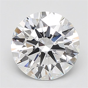 Picture of Lab Grown Diamond 3.76 Carats, Round with Ideal Cut, D Color, IF Clarity and Certified by IGI