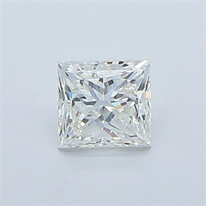 Picture of Natural Diamond 0.40 Carats, Princess with  Cut, I Color, VVS1 Clarity and Certified by GIA