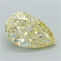 Picture of Lab Grown Diamond 1.47 Carats, Pear with  Cut, Fancy Intense Yellow Color, VS1 Clarity and Certified by IGI