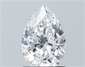 Natural Diamond 1.00 Carats, Pear with  Cut, D Color, SI1 Clarity and Certified by GIA