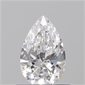 Natural Diamond 0.52 Carats, Pear with  Cut, D Color, VS2 Clarity and Certified by GIA