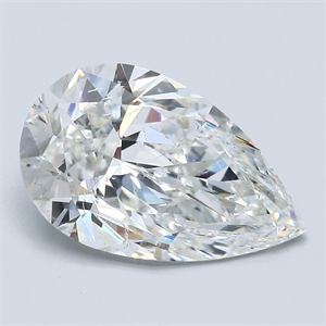 Picture of Natural Diamond 3.50 Carats, Pear with  Cut, G Color, SI2 Clarity and Certified by GIA