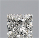 Natural Diamond 0.71 Carats, Princess with  Cut, F Color, VVS2 Clarity and Certified by IGI