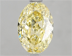 Picture of Lab Grown Diamond 1.59 Carats, Oval with  Cut, Fancy Intense Yellow Color, VS1 Clarity and Certified by IGI