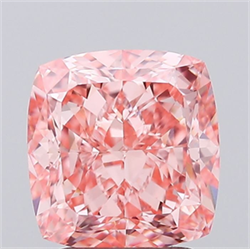 Picture of Lab Grown Diamond 2.56 Carats, CUSHION MODIFIED with  Cut, Fancy Vivid Pink Color, VVS2 Clarity and Certified by IGI