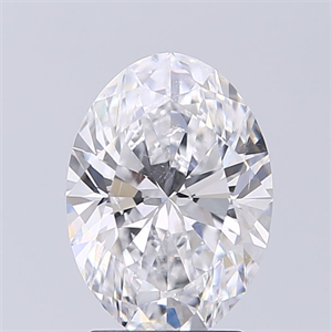 Picture of Natural Diamond 2.01 Carats, Oval with  Cut, D Color, SI1 Clarity and Certified by GIA