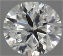 Natural Diamond 0.92 Carats, Round with Very Good Cut, F Color, I1 Clarity and Certified by IGI