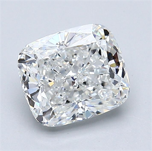 Foto Diamante Natural 1.80 quilates, Del cojín , Color F, claridad VVS2 y certificado GIA de