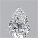Natural Diamond 0.53 Carats, Pear with  Cut, F Color, VVS1 Clarity and Certified by GIA