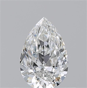 Picture of Natural Diamond 0.53 Carats, Pear with  Cut, F Color, VVS1 Clarity and Certified by GIA