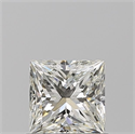 Natural Diamond 0.81 Carats, Princess with  Cut, I Color, SI1 Clarity and Certified by GIA