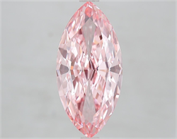 Picture of Lab Grown Diamond 4.01 Carats, Marquise with  Cut, Fancy Vivid Pink Color, VVS2 Clarity and Certified by IGI