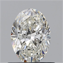 Natural Diamond 0.60 Carats, Oval with  Cut, H Color, VVS2 Clarity and Certified by GIA