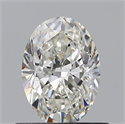 Natural Diamond 0.60 Carats, Oval with  Cut, H Color, VVS2 Clarity and Certified by GIA