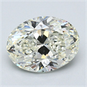 Natural Diamond 1.51 Carats, Oval with  Cut, K Color, VS1 Clarity and Certified by GIA