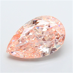 Picture of Lab Grown Diamond 7.06 Carats, Pear with  Cut, Fancy Intense Pink Color, VS2 Clarity and Certified by IGI