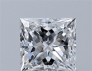 Foto Diamante Natural 0.53 quilates, Princesa , Color D, claridad VS1 y certificado GIA de