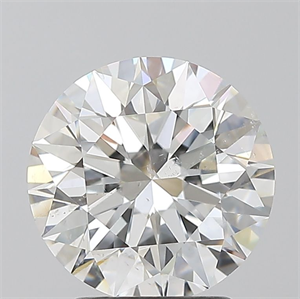 Picture of Natural Diamond 2.50 Carats, Round with Excellent Cut, H Color, SI2 Clarity and Certified by GIA