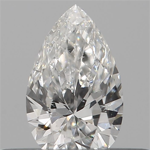 Picture of Natural Diamond 0.11 Carats, Pear with  Cut, F Color, VS1 Clarity and Certified by IGI