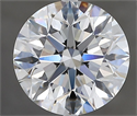 Diamante Natural 3.30 quilates, Redondo , Color H, claridad VVS2 y certificado GIA
