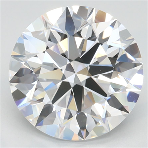 Picture of Lab Grown Diamond 3.36 Carats, Round with Ideal Cut, D Color, IF Clarity and Certified by IGI