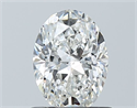 Natural Diamond 0.80 Carats, Oval with  Cut, F Color, SI2 Clarity and Certified by GIA
