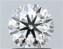 Natural Diamond 1.01 Carats, Round with Very Good Cut, G Color, VVS2 Clarity and Certified by IGI