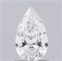 Natural Diamond 0.50 Carats, Pear with  Cut, F Color, VVS1 Clarity and Certified by GIA