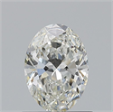 Natural Diamond 0.73 Carats, Oval with  Cut, H Color, VVS2 Clarity and Certified by GIA
