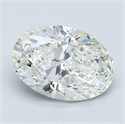Diamante Natural 1.30 quilates, Ovalado , Color H, claridad VS2 y certificado GIA