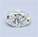 Diamante Natural 0.52 quilates, Ovalado , Color H, claridad VVS2 y certificado GIA