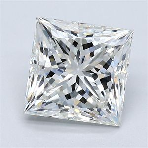 Foto Diamante Natural 3.01 quilates, Princesa , Color H, claridad VS1 y certificado GIA de