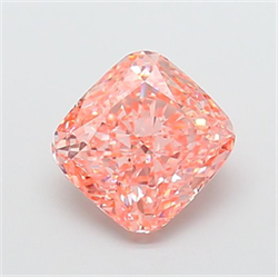 Picture of Lab Grown Diamond 2.50 Carats, CUSHION MODIFIED with  Cut, Fancy Vivid Pink Color, VS1 Clarity and Certified by IGI