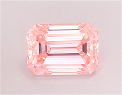 Picture of Lab Grown Diamond 1.39 Carats, Emerald with  Cut, Fancy Intense Pink Color, VS1 Clarity and Certified by IGI