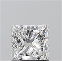 Natural Diamond 1.00 Carats, Princess with  Cut, E Color, SI1 Clarity and Certified by GIA