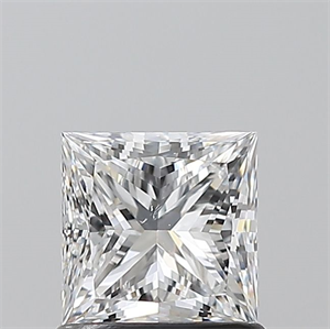 Picture of Natural Diamond 1.00 Carats, Princess with  Cut, E Color, SI1 Clarity and Certified by GIA