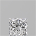 Diamante Natural 0.51 quilates, Princesa , Color D, claridad VVS2 y certificado GIA