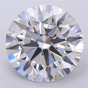 Picture of Lab Grown Diamond 2.01 Carats, Round with Ideal Cut, D Color, VVS1 Clarity and Certified by IGI