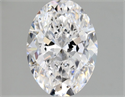 Natural Diamond 1.29 Carats, Oval with  Cut, D Color, SI2 Clarity and Certified by GIA
