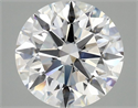 Lab Grown Diamond 2.54 Carats, Round with Ideal Cut, E Color, VVS2 Clarity and Certified by IGI