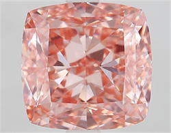 Picture of Lab Grown Diamond 3.56 Carats, CUSHION MODIFIED with  Cut, Fancy Intense Pink Color, VVS2 Clarity and Certified by IGI