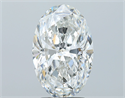 Natural Diamond 3.02 Carats, Oval with  Cut, G Color, SI2 Clarity and Certified by GIA