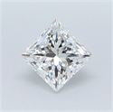 Natural Diamond 1.12 Carats, Princess with  Cut, E Color, SI1 Clarity and Certified by GIA