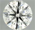 Natural Diamond 0.60 Carats, Round with Excellent Cut, K Color, VS2 Clarity and Certified by IGI