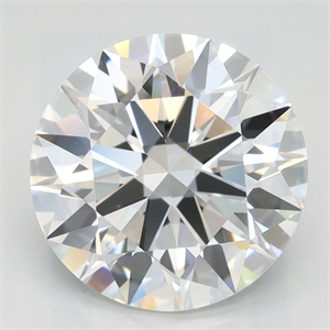 Picture of Lab Grown Diamond 2.58 Carats, Round with Excellent Cut, D Color, VVS1 Clarity and Certified by GIA